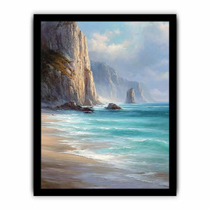 coastal cliff ocean canvas