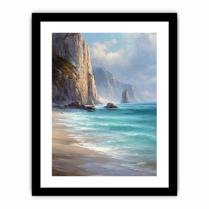 coastal cliff ocean canvas