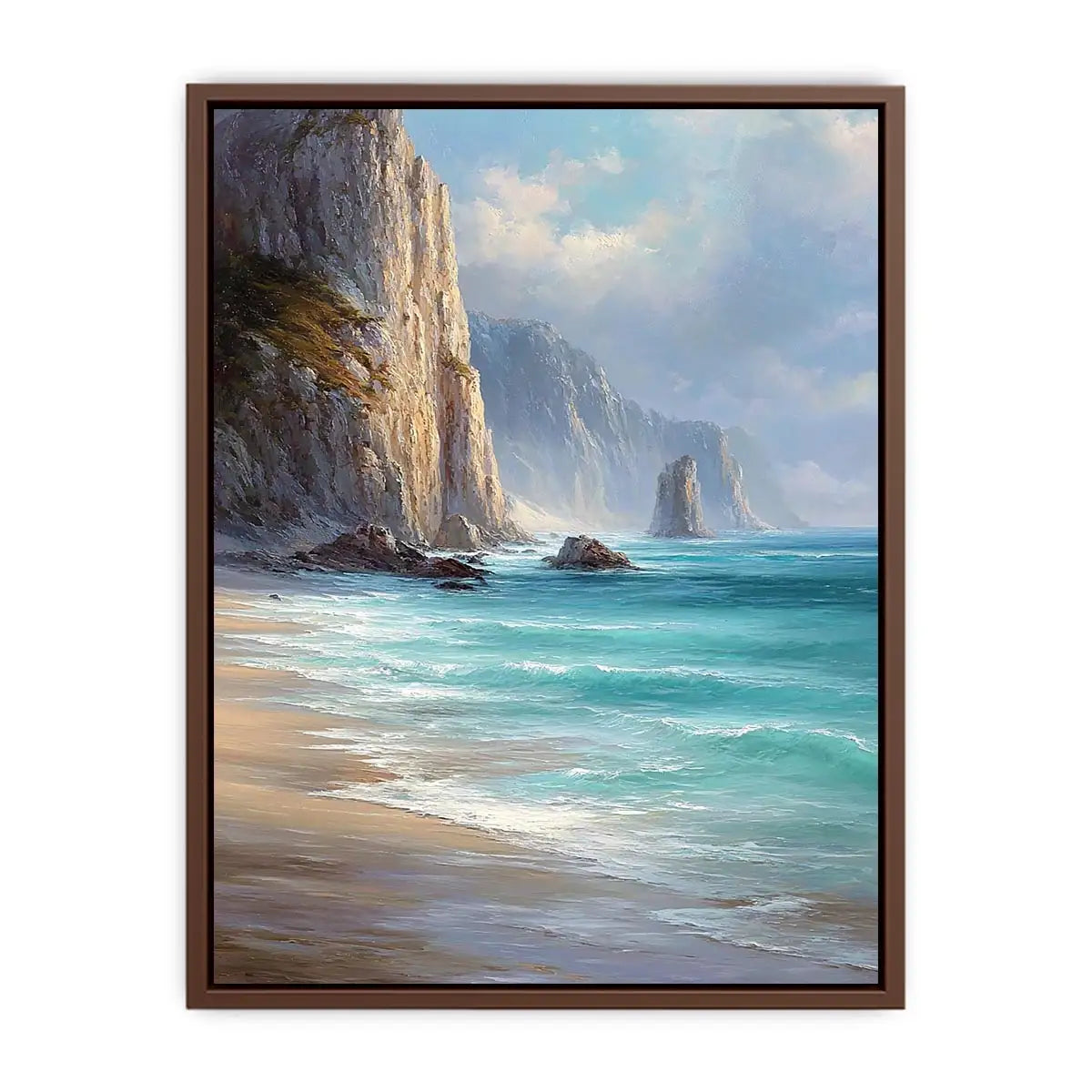 coastal cliff ocean canvas
