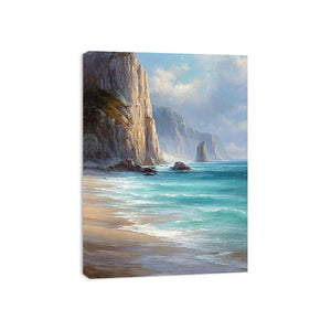 coastal cliff ocean canvas