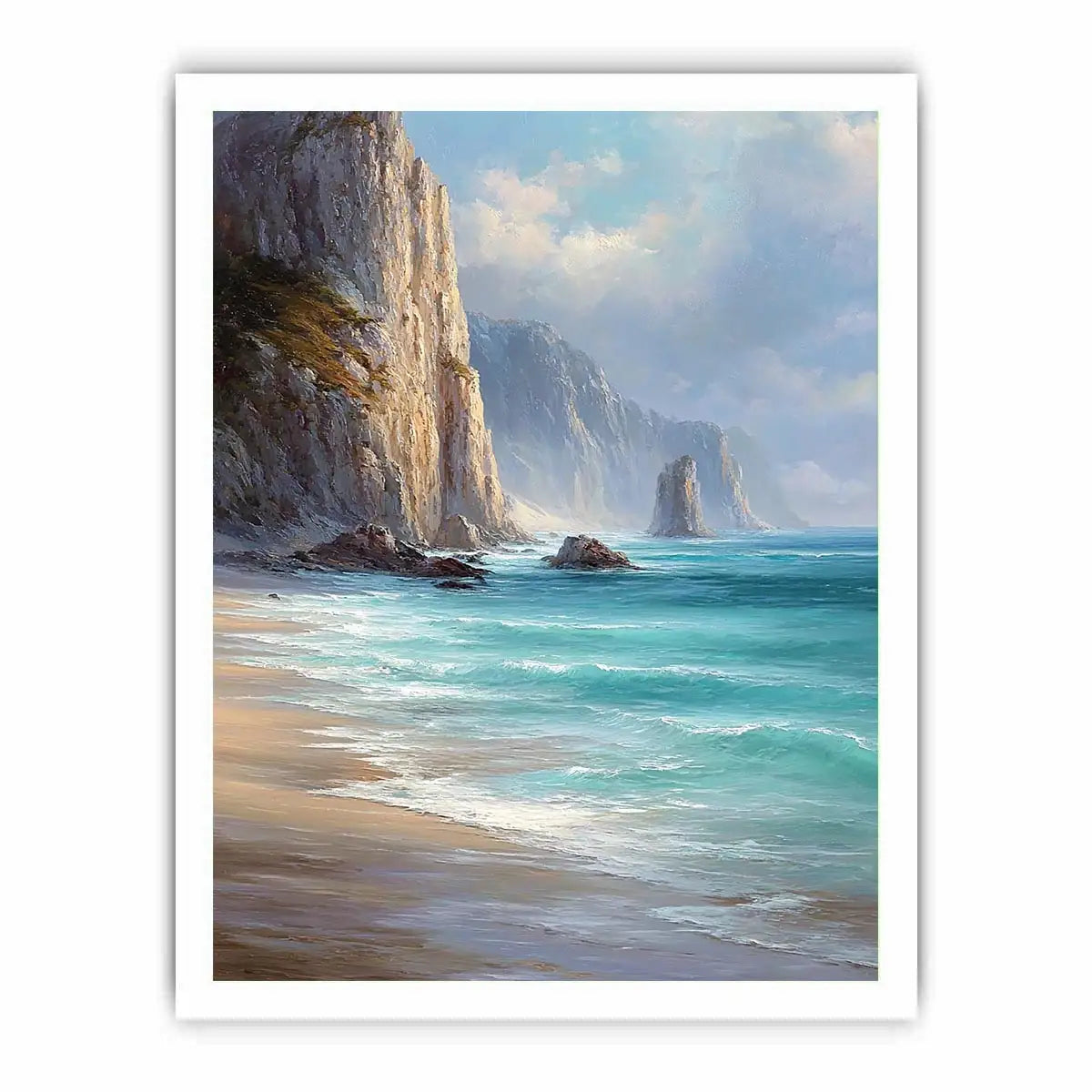 coastal cliff ocean canvas