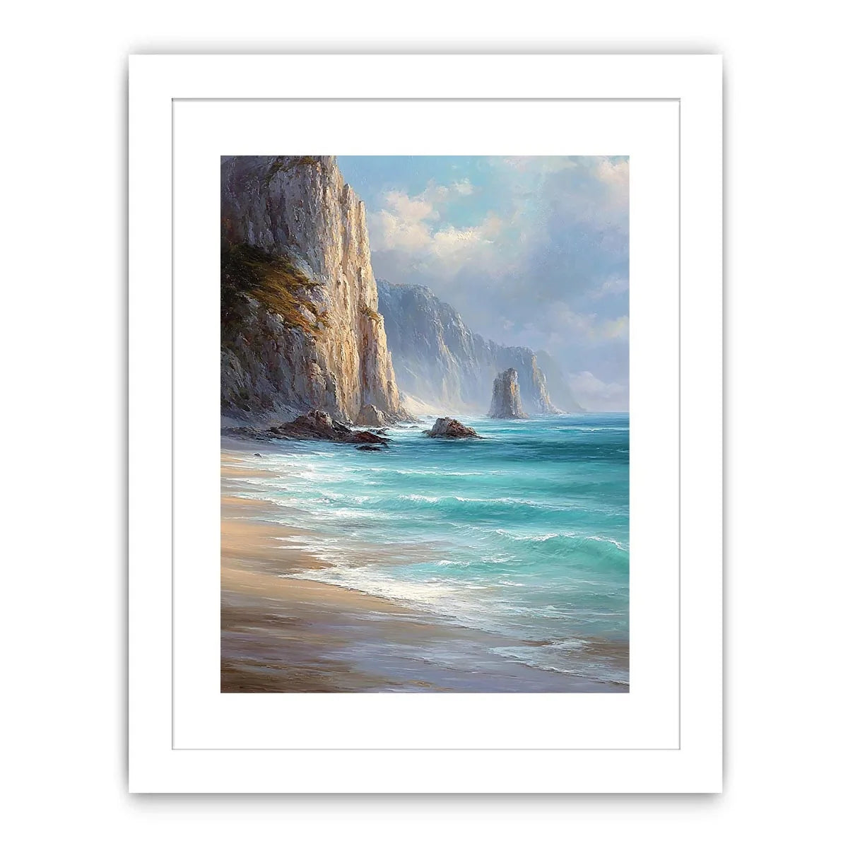 coastal cliff ocean canvas