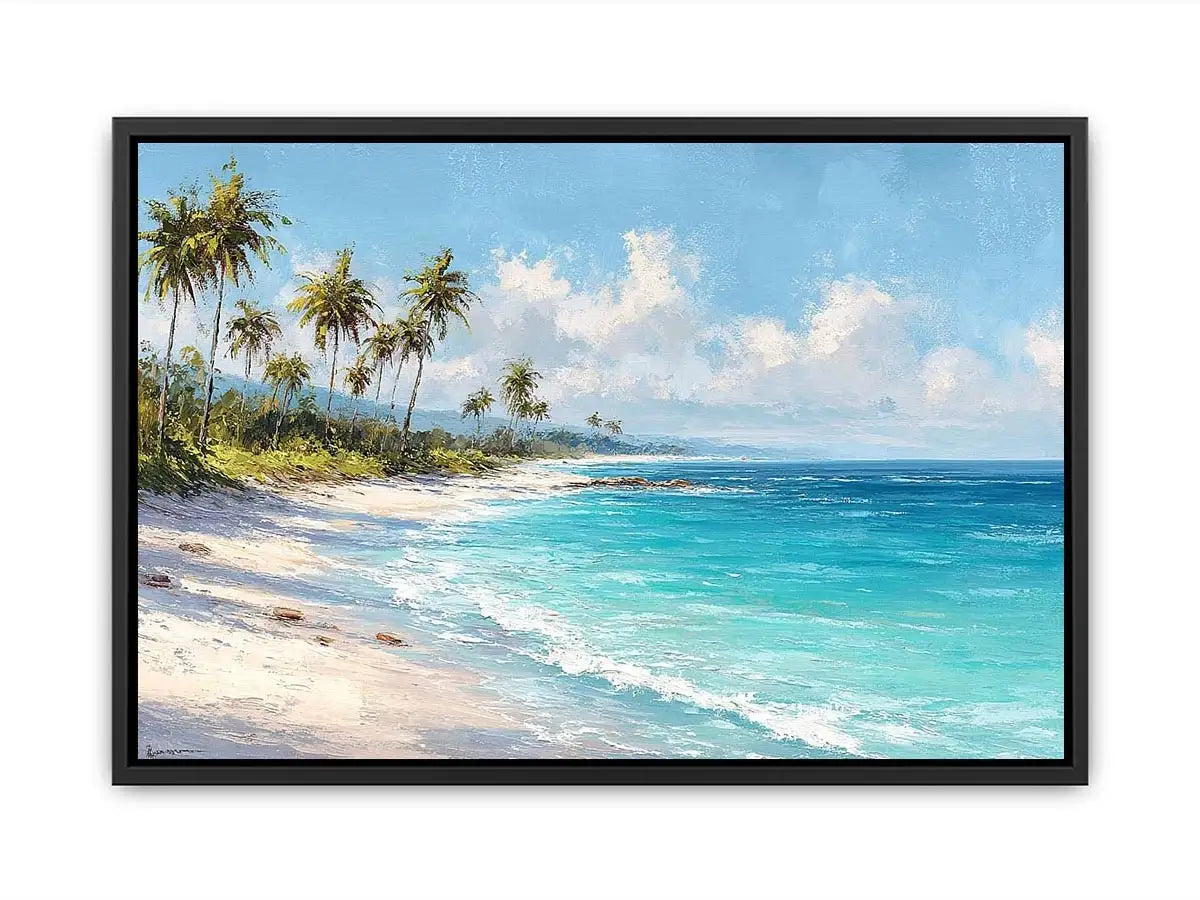 tropical beach coastal canvas art