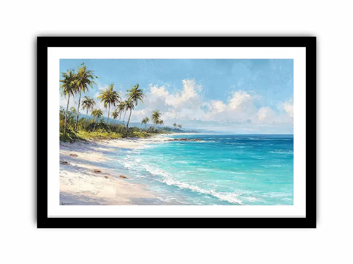 tropical beach coastal canvas art