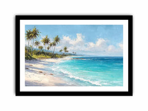 tropical beach coastal canvas art