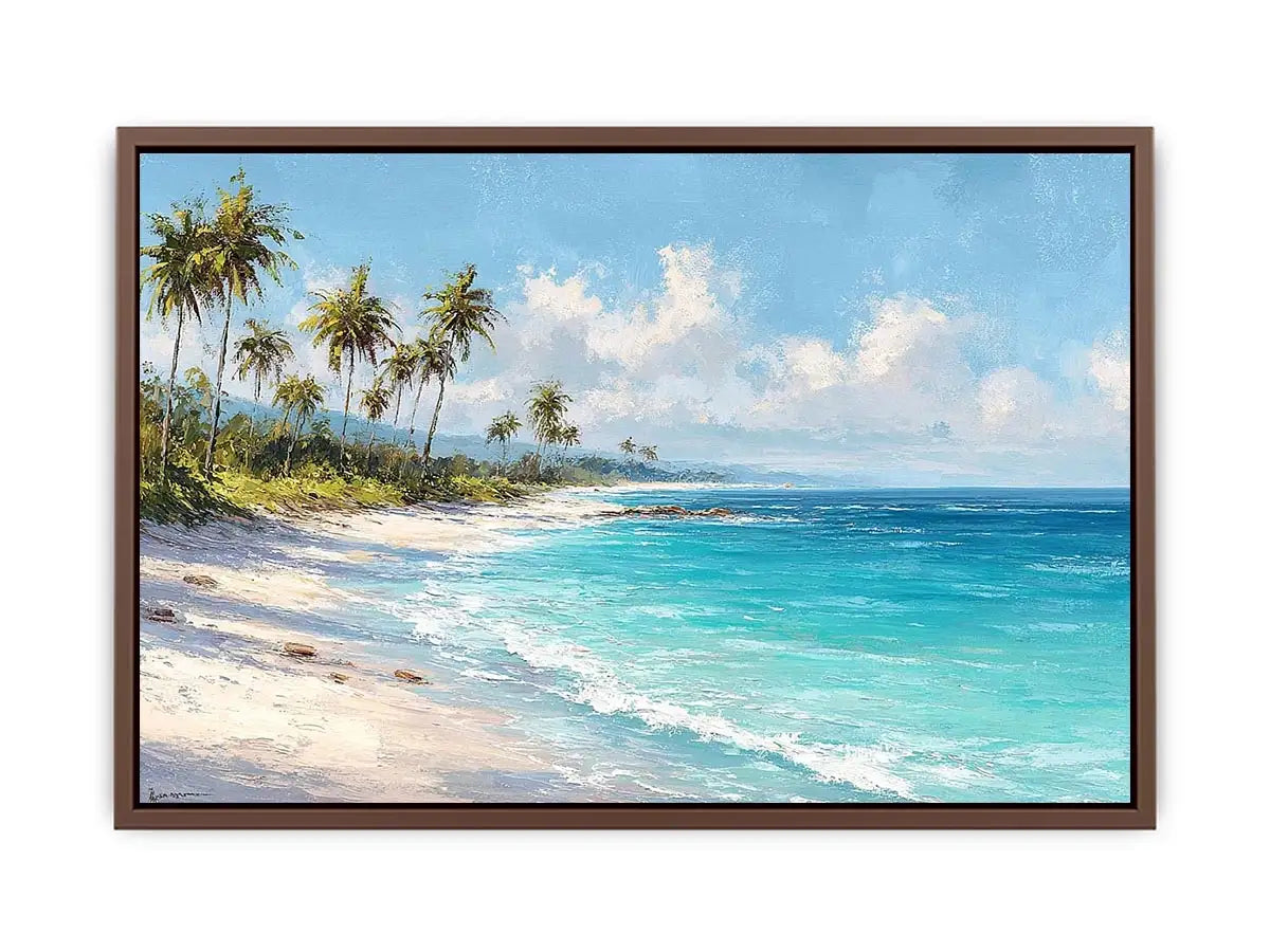 tropical beach coastal canvas art