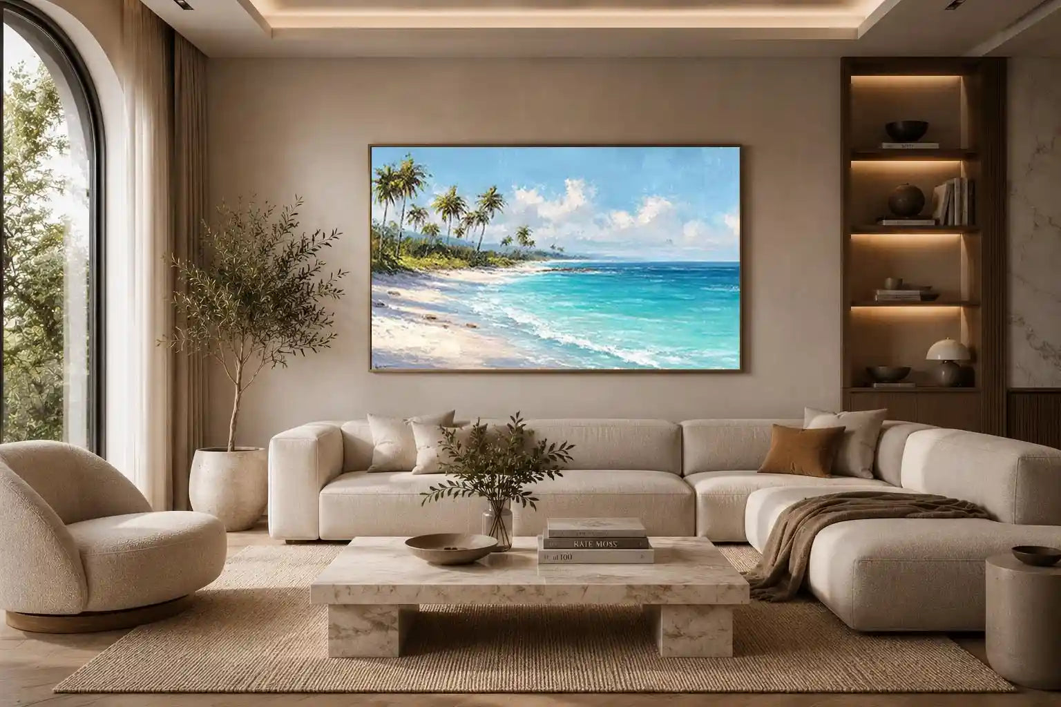 tropical beach coastal canvas art
