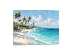 tropical beach coastal canvas art