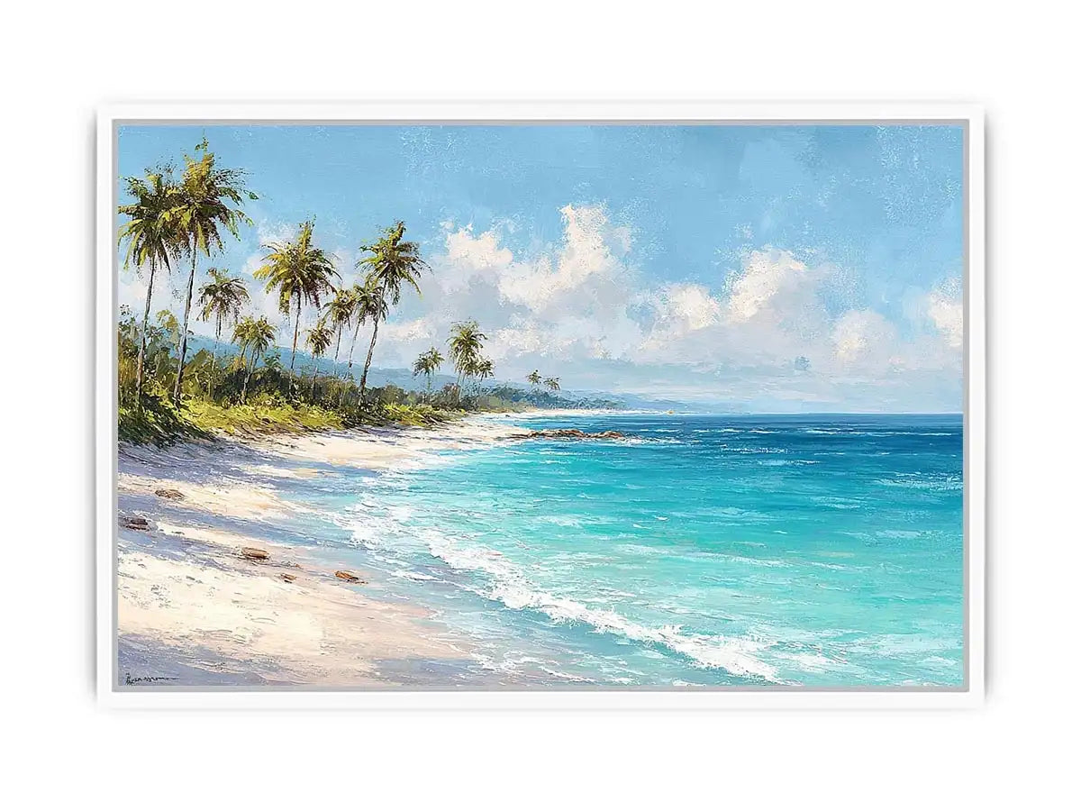 tropical beach coastal canvas art