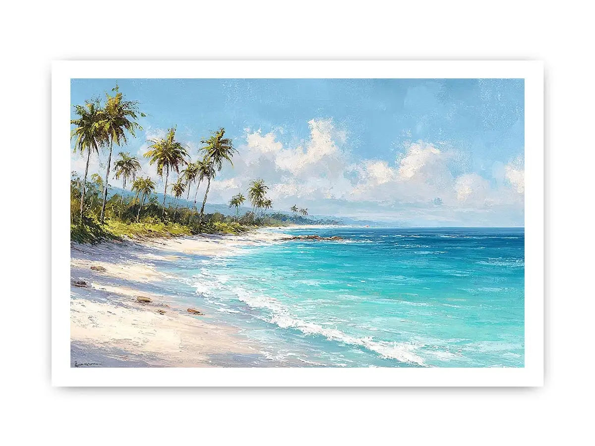 tropical beach coastal canvas art