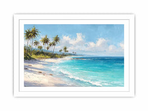 tropical beach coastal canvas art