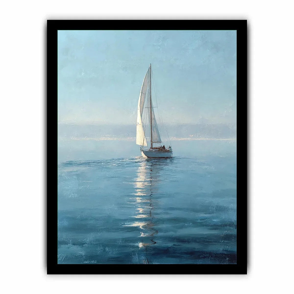 blue sailboat nautical canvas art