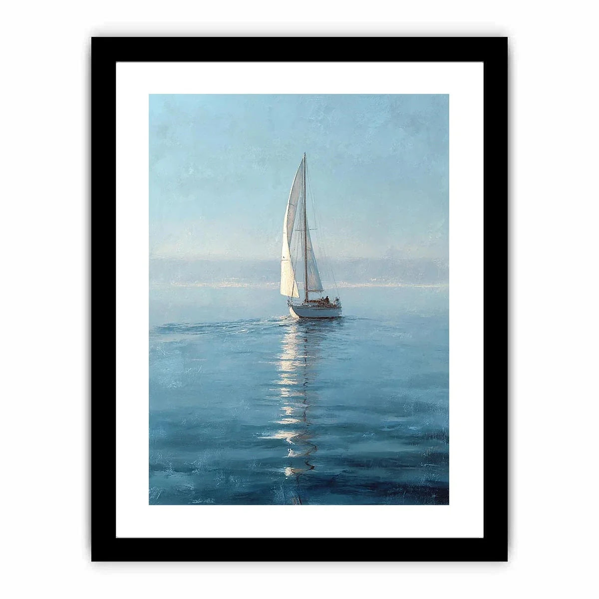 blue sailboat nautical canvas art