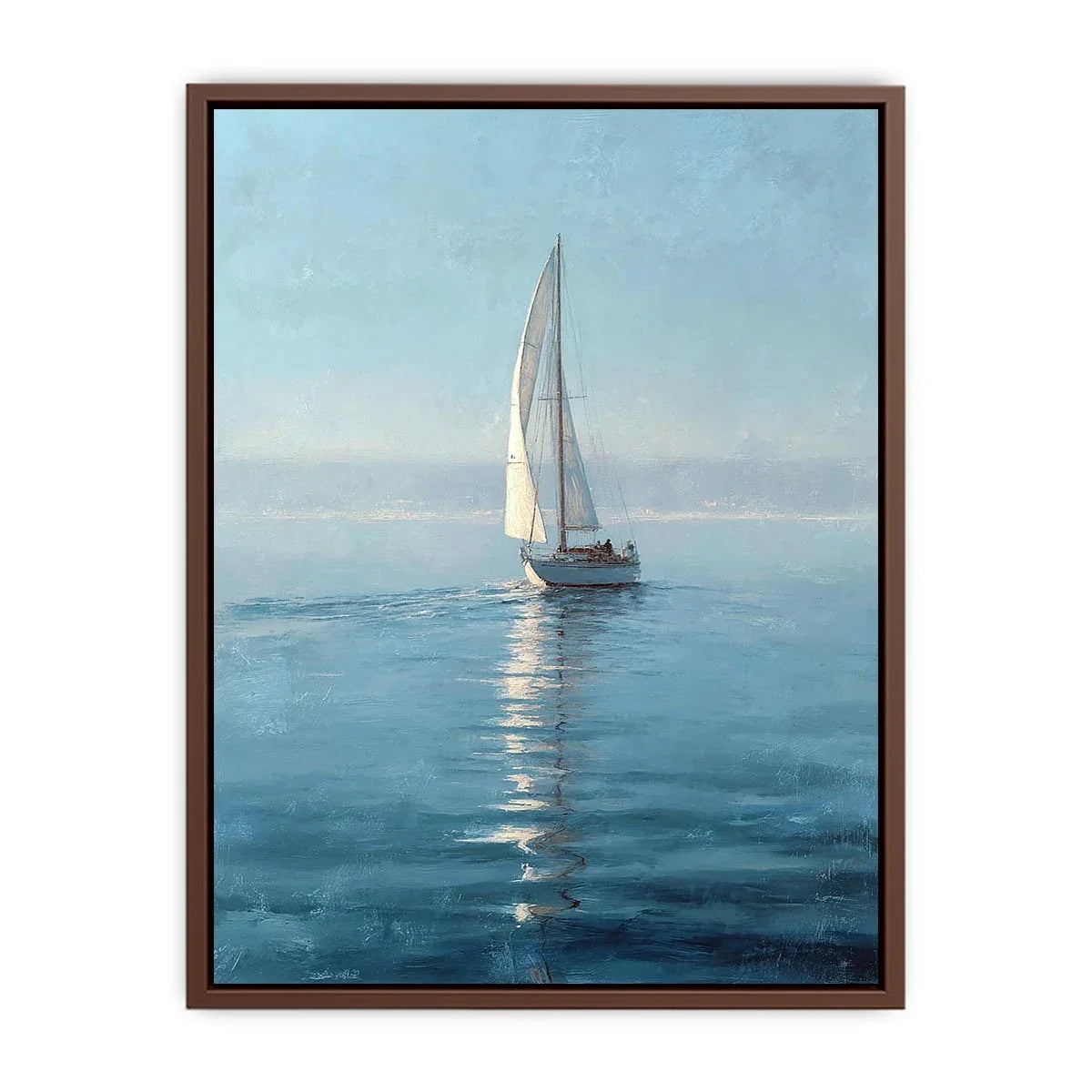 blue sailboat nautical canvas art