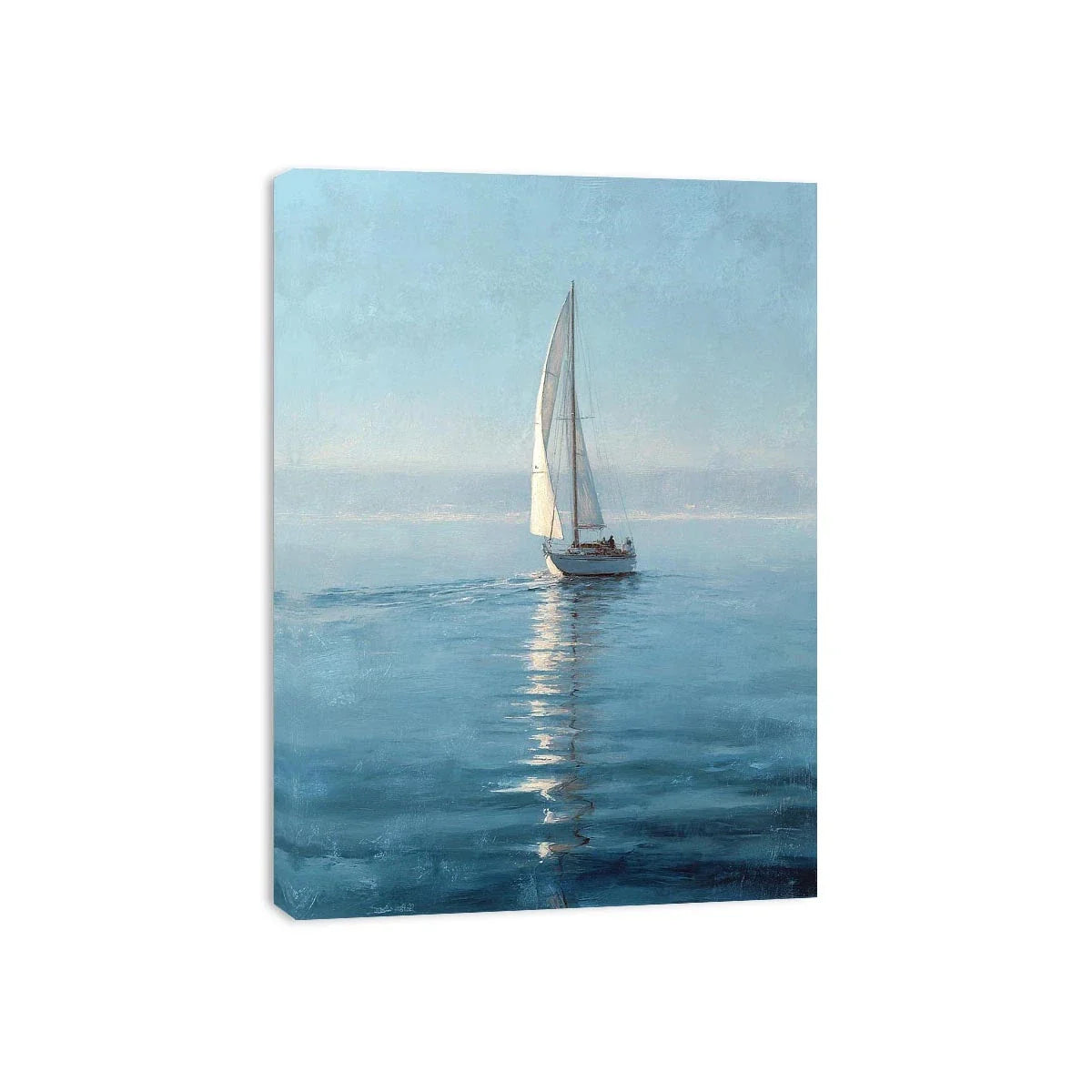 blue sailboat nautical canvas art