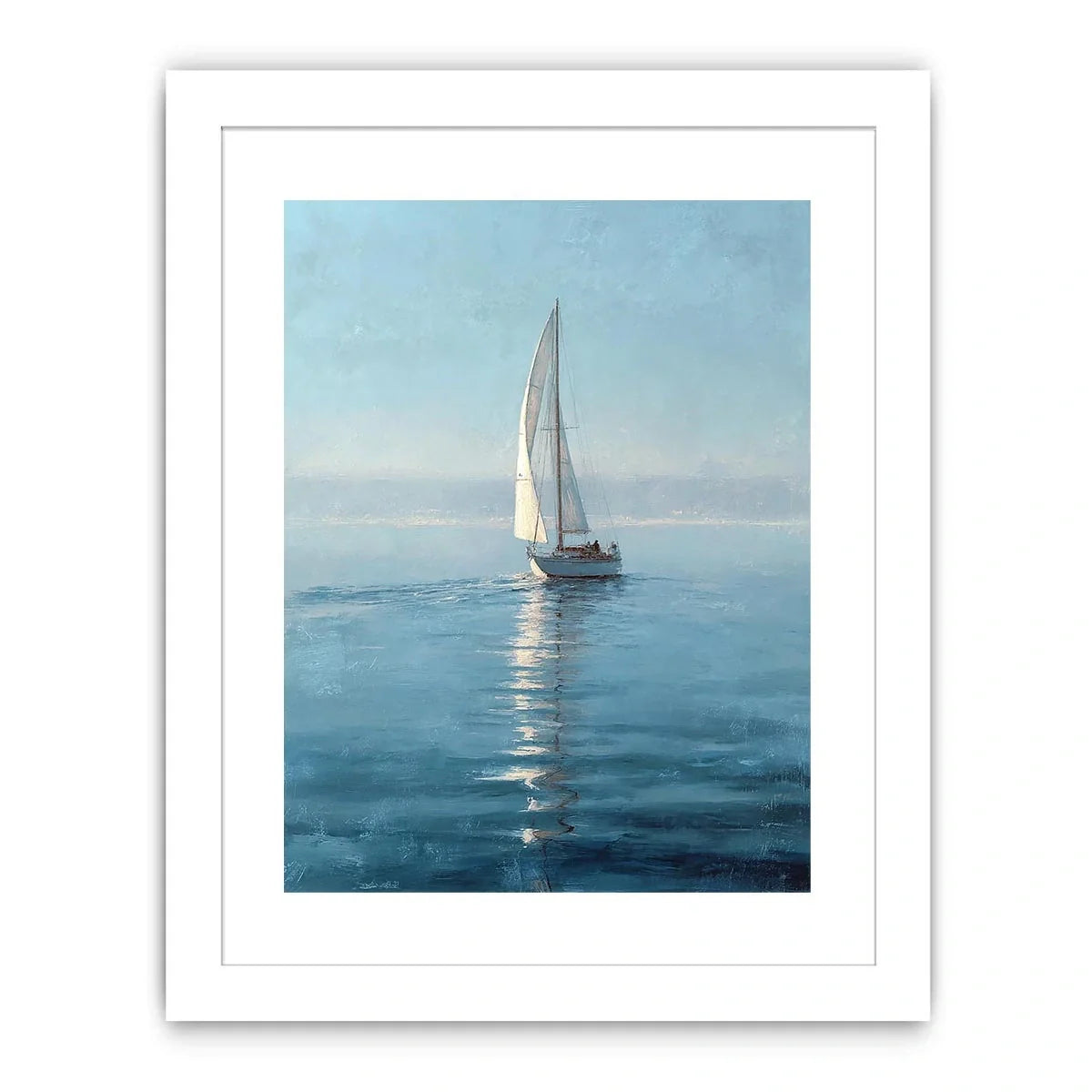 blue sailboat nautical canvas art