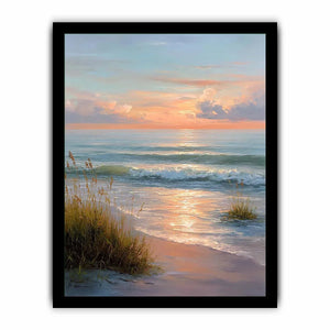 sunset beach coastal canvas print