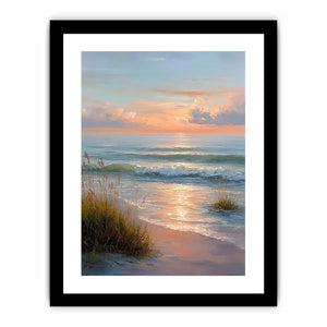sunset beach coastal canvas print