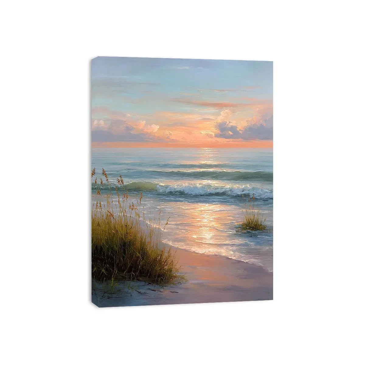 sunset beach coastal canvas print