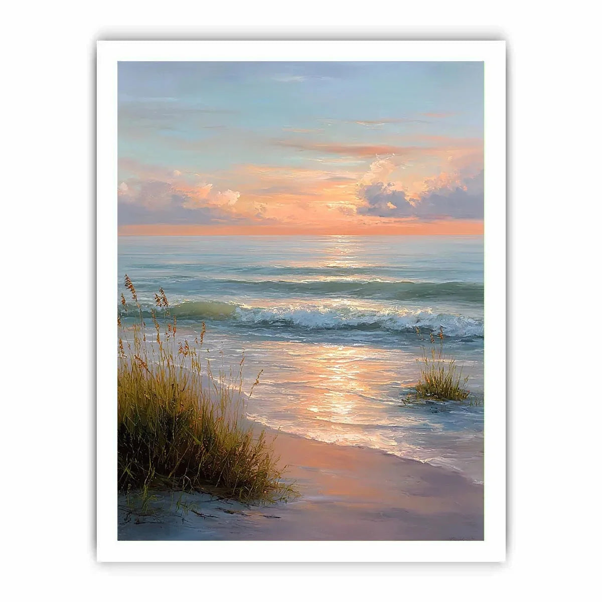 sunset beach coastal canvas print