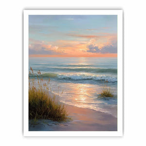 sunset beach coastal canvas print