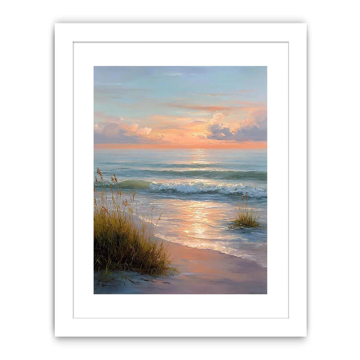sunset beach coastal canvas print