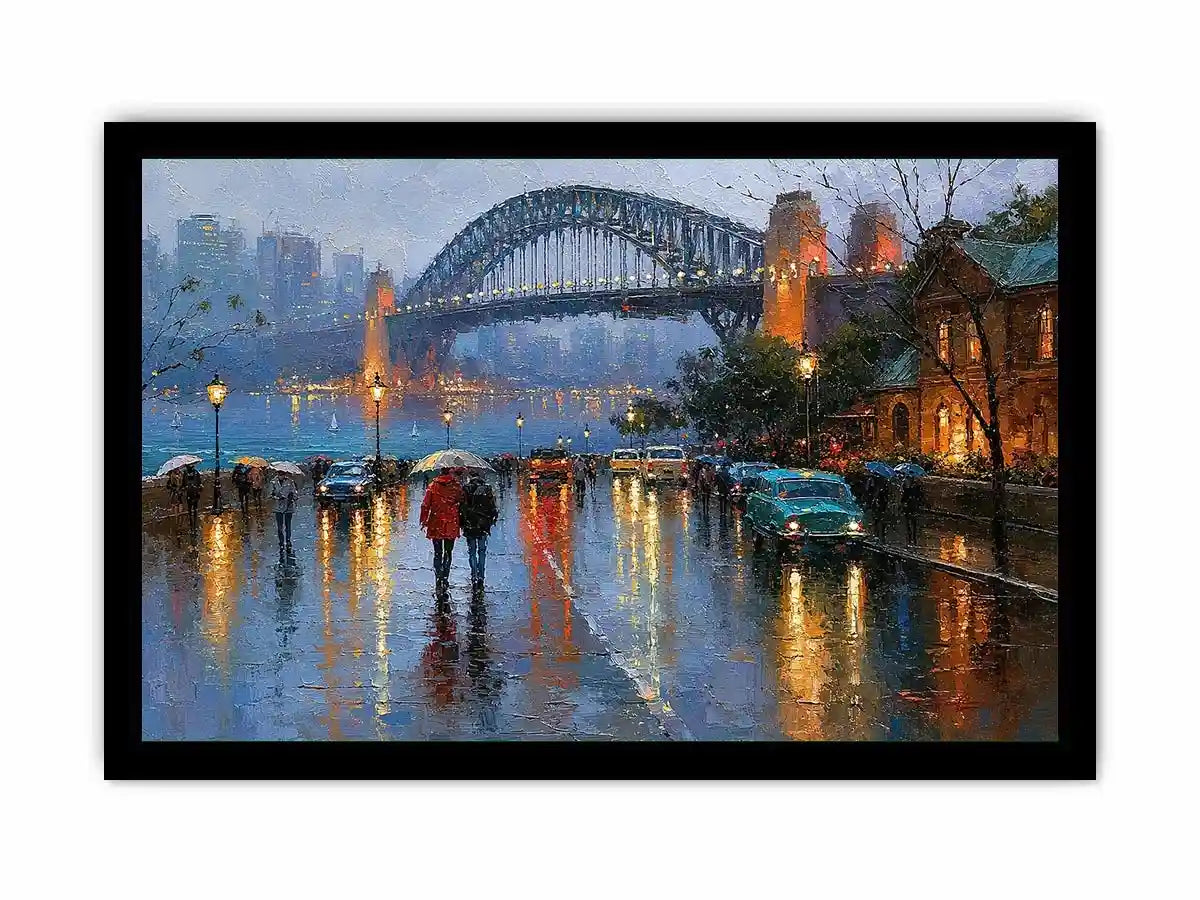 sydney harbour bridge cityscape canvas print