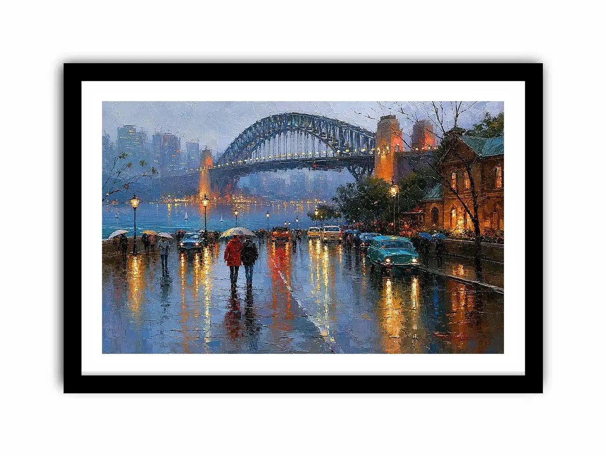 sydney harbour bridge cityscape canvas print