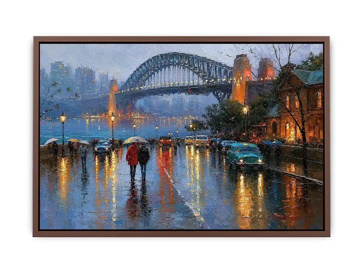 sydney harbour bridge cityscape canvas print