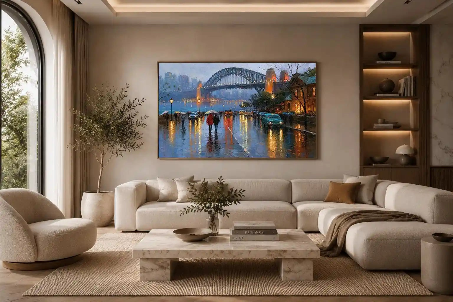 sydney harbour bridge cityscape canvas print