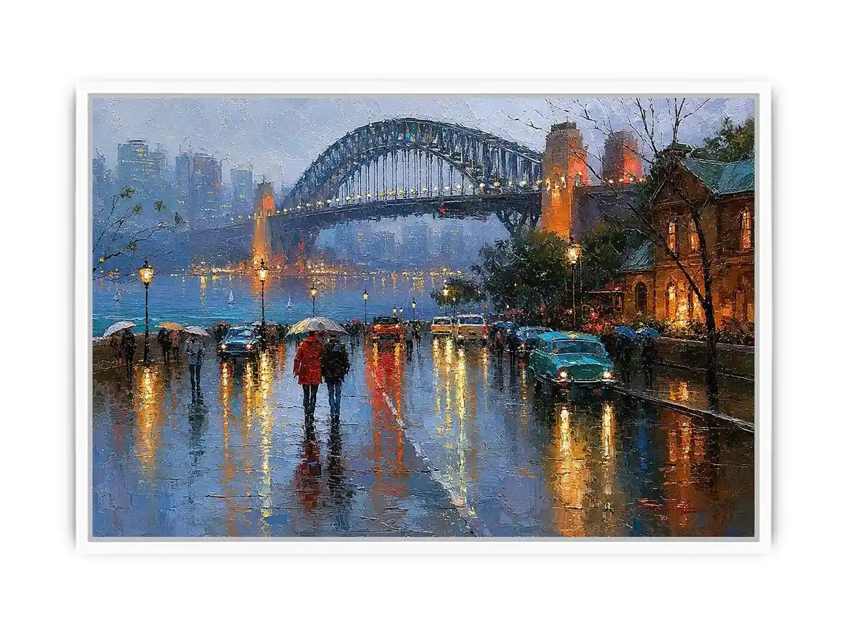 sydney harbour bridge cityscape canvas print