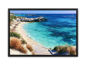 turquoise beach coastal canvas print