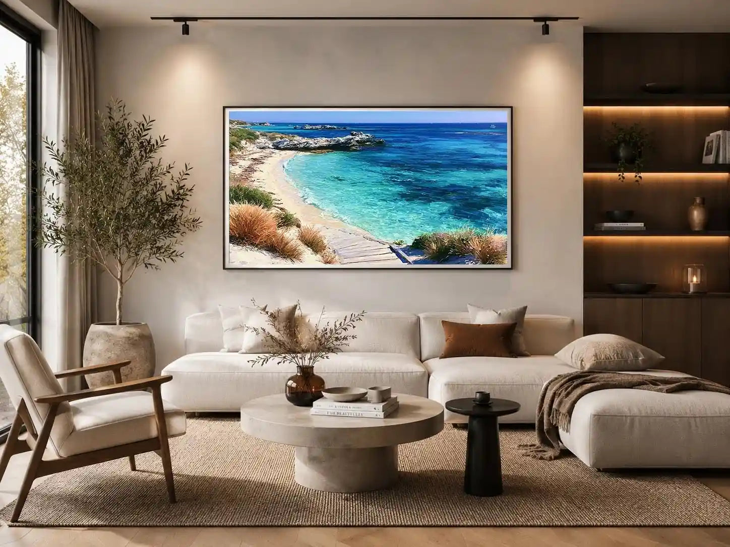 turquoise beach coastal canvas print