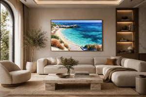 turquoise beach coastal canvas print