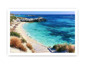 turquoise beach coastal canvas print