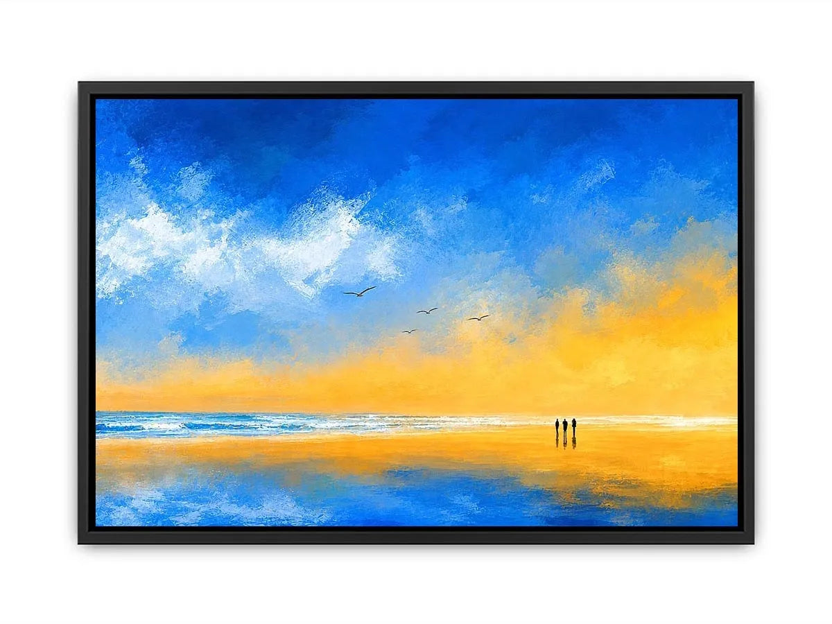 abstract beach canvas art