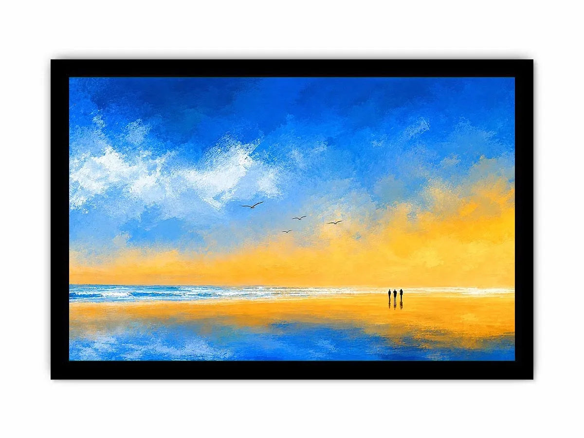 abstract beach canvas art