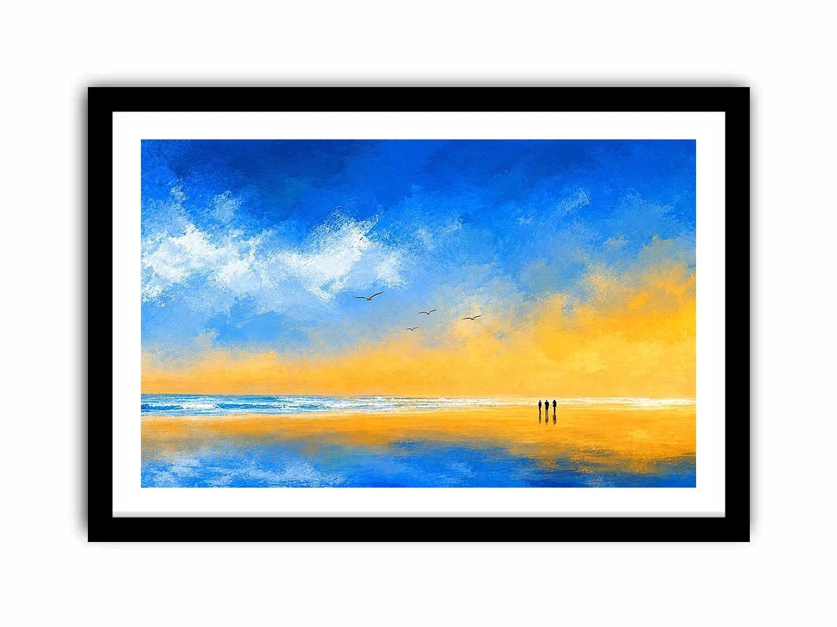 abstract beach canvas art