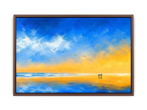 abstract beach canvas art