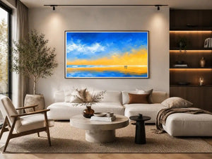 abstract beach canvas art