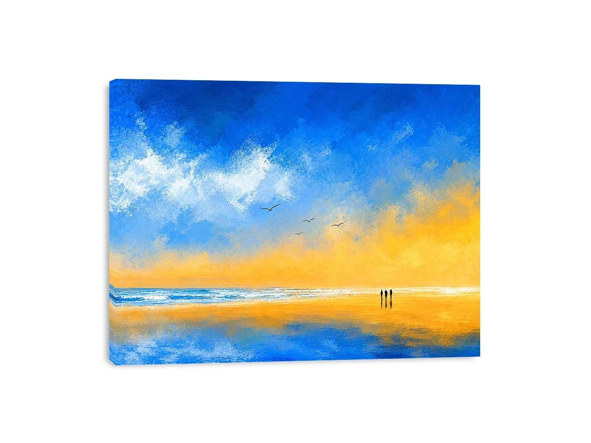 abstract beach canvas art