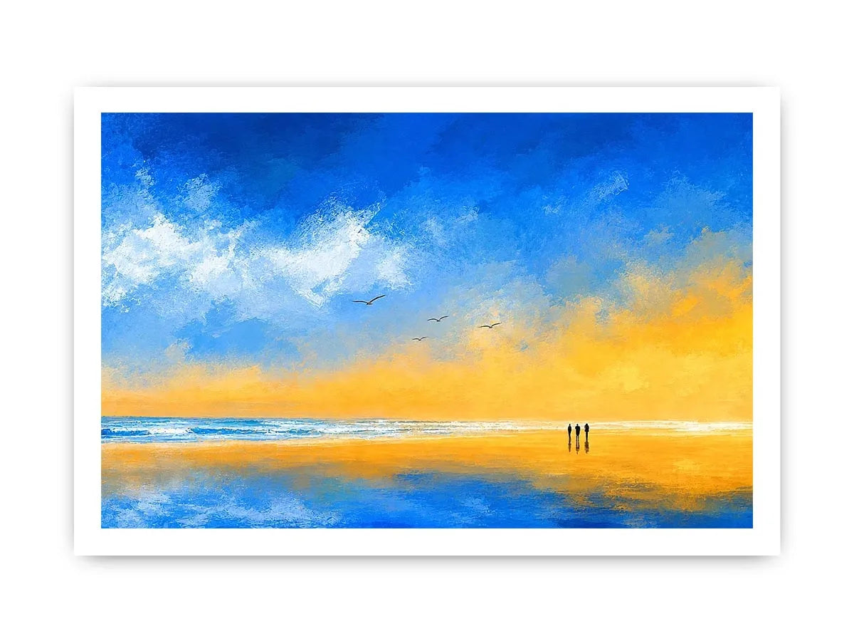 abstract beach canvas art