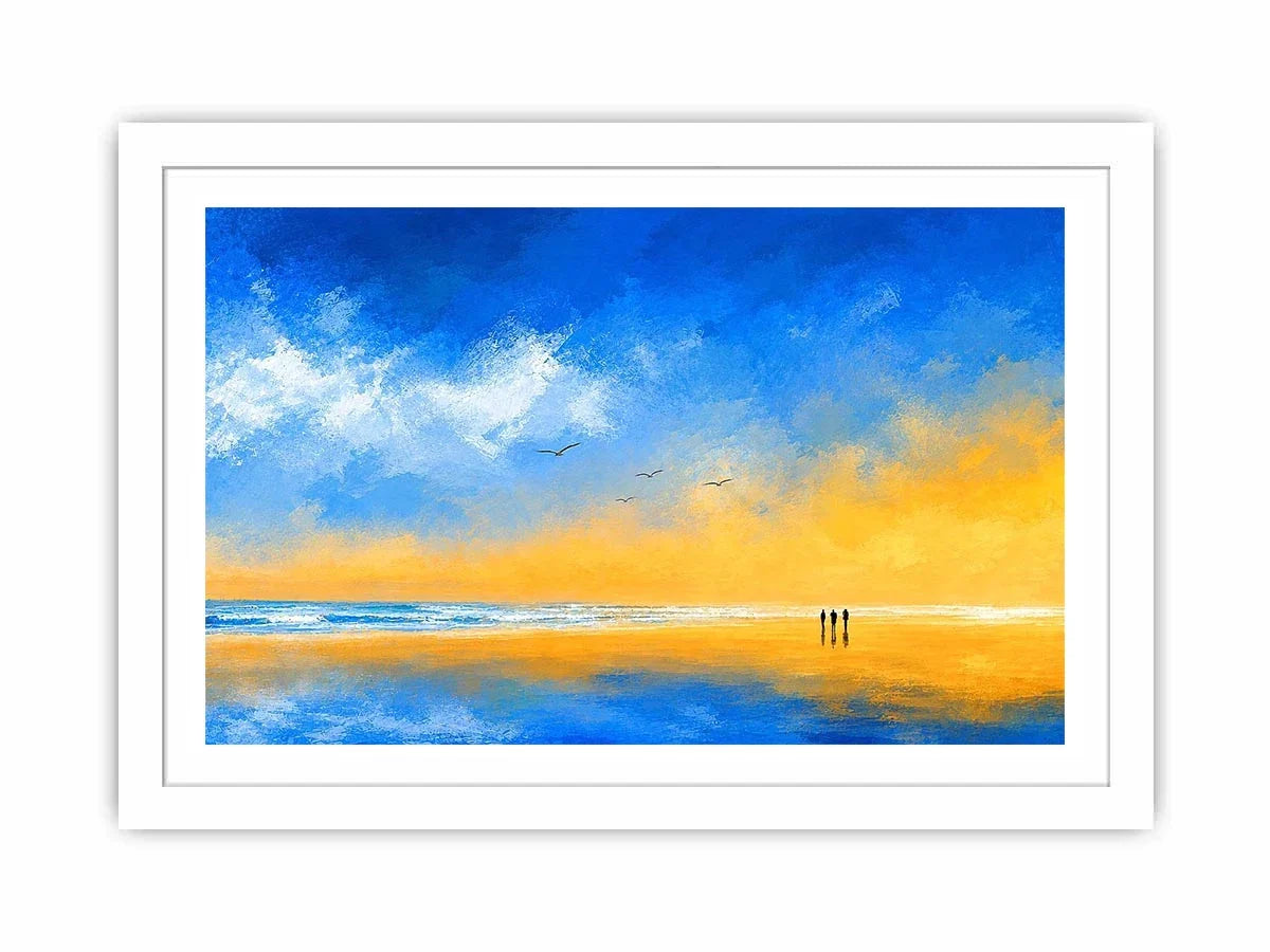abstract beach canvas art