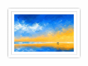 abstract beach canvas art