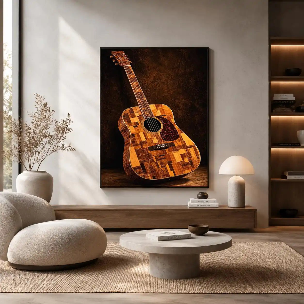 acoustic guitar music canvas art