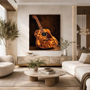 acoustic guitar music canvas art