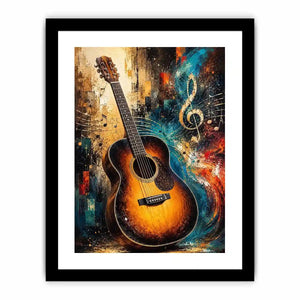 acoustic guitar music canvas art