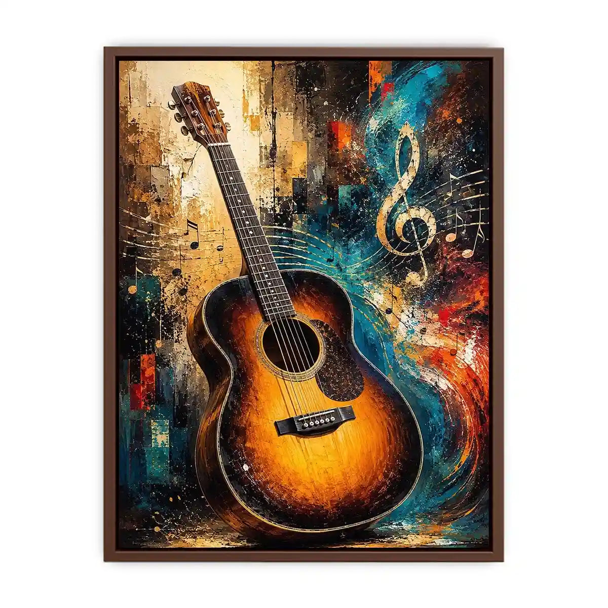 acoustic guitar music canvas art