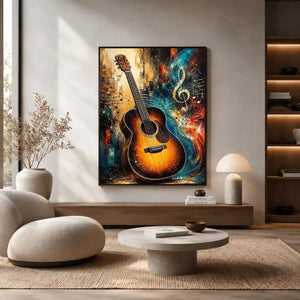 acoustic guitar music canvas art