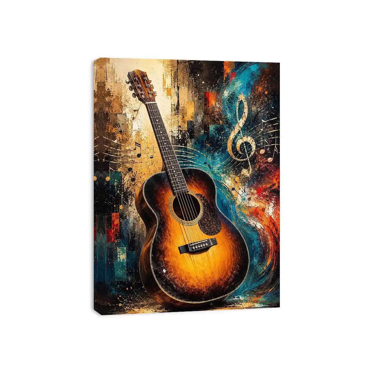 acoustic guitar music canvas art